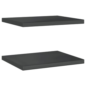 vidaXL Wall Shelves 2 pcs 50x40x3 cm Black Stainless Steel