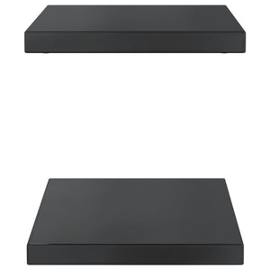 vidaXL Wall Shelves 2 pcs 50x30x3 cm Black Stainless Steel