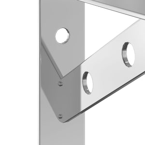 vidaXL Shelf Brackets 4 pcs 15x2.5x11.5 cm Silver Stainless Steel