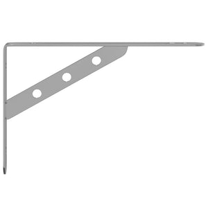 vidaXL Shelf Brackets 4 pcs 23.5x2.5x15.5 cm Silver Stainless Steel