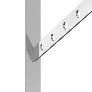 vidaXL Shelf Brackets 4 pcs 23.5x2.5x15.5 cm Silver Stainless Steel