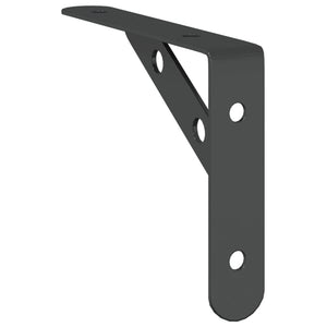 vidaXL Shelf Brackets 4 pcs 15x2.5x11.5 cm Black Stainless Steel