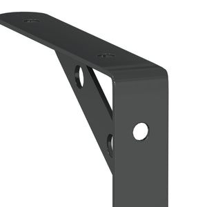 vidaXL Shelf Brackets 4 pcs 15x2.5x11.5 cm Black Stainless Steel