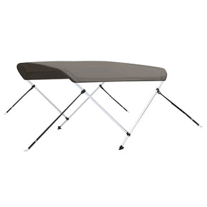 vidaXL 2-bow Bimini Top Grey 178x138x96 cm