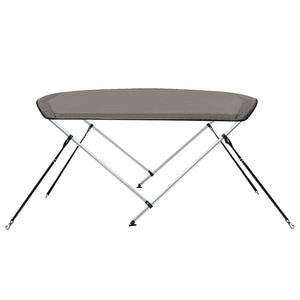 vidaXL 2-bow Bimini Top Grey 179x156x93 cm