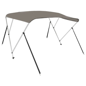 vidaXL 3-bow Bimini Top Grey 183x140x137 cm