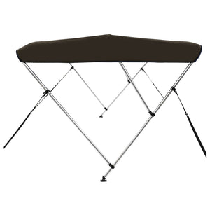 vidaXL 3-bow Bimini Top Black 183x196x137 cm