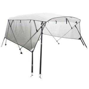 vidaXL 3-bow Bimini Top with Mesh Sidewalls 183x(154-167)x137 cm