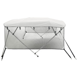 vidaXL 3-bow Bimini Top with Mesh Sidewalls 183x(154-167)x137 cm