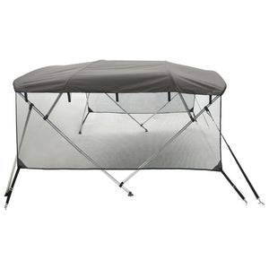 vidaXL 3-bow Bimini Top with Mesh Sidewalls 183x(137-152)x137 cm