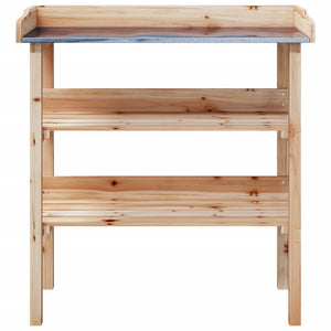 vidaXL Plant Table with Shelves 78x38x82.5 cm Solid Wood Fir