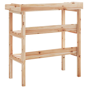 vidaXL Plant Table with Shelves 78x38x82.5 cm Solid Wood Fir