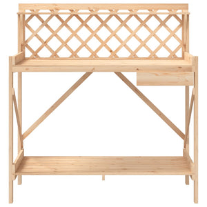 vidaXL Potting Bench with Trellis Solid Wood Fir