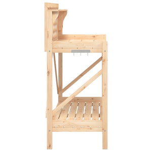 vidaXL Potting Bench with Trellis Solid Wood Fir