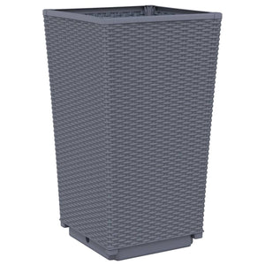 vidaXL Garden Planters 2 pcs Blue Grey 32.5x32.5x57 cm PP