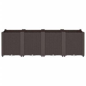 vidaXL Garden Planter Brown 160x40x53 cm PP