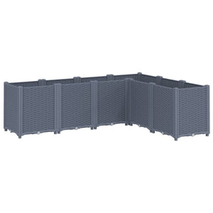 vidaXL Garden Planter Grey 160x120x53 cm PP