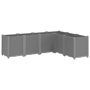 vidaXL Garden Planter Light Grey 160x120x53 cm PP