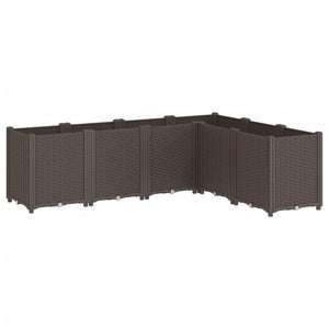 vidaXL Garden Planter Brown 160x120x53 cm PP