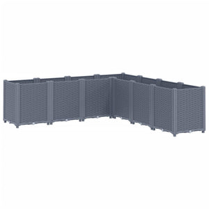 vidaXL Garden Planter Grey 160x160x53 cm PP