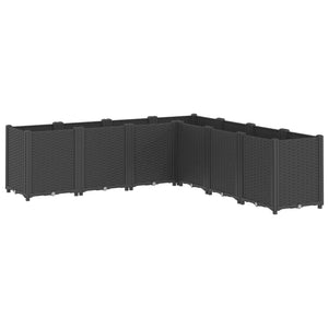 vidaXL Garden Planter Black 160x160x53 cm PP