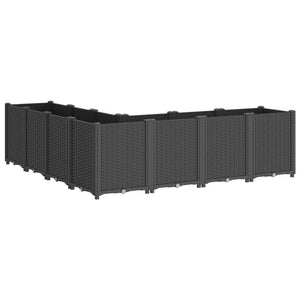 vidaXL Garden Planter Black 160x160x53 cm PP