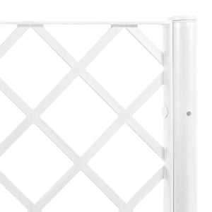 vidaXL Garden Planter with Trellis White 160x40x140 cm PP