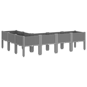 vidaXL Garden Planter with Legs Light Grey 160x120x42 cm PP