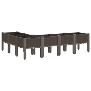 vidaXL Garden Planter with Legs Brown 160x120x42 cm PP