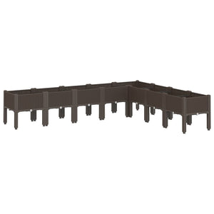 vidaXL Garden Planter with Legs Brown 200x160x42 cm PP