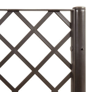 vidaXL Garden Planter with Trellis Brown 40x40x142 cm PP