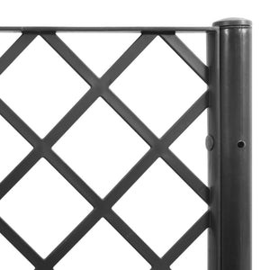 vidaXL Garden Planter with Trellis Black 200x160x142 cm PP