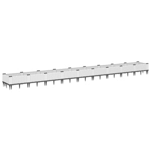 vidaXL Garden Planter with Pegs White 362.5x42.5x28.5 cm PP