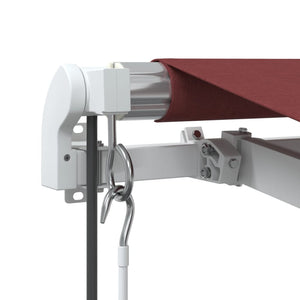 vidaXL Automatic Retractable Awning with LED Burgundy 300x250 cm