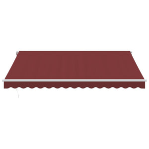 vidaXL Automatic Retractable Awning with LED Burgundy 400x300 cm