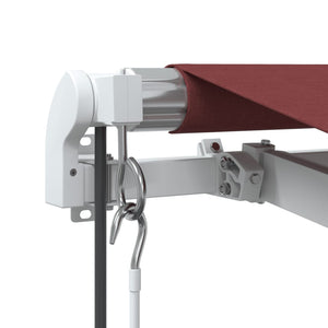 vidaXL Automatic Retractable Awning with LED Burgundy 400x300 cm