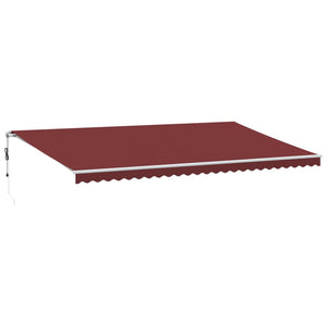 vidaXL Automatic Retractable Awning with LED Burgundy 600x300 cm