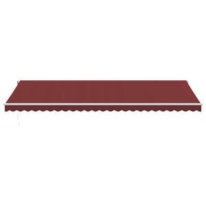 vidaXL Automatic Retractable Awning with LED Burgundy 600x300 cm