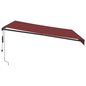 vidaXL Automatic Retractable Awning Burgundy 400x350 cm