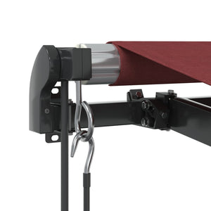 vidaXL Automatic Retractable Awning Burgundy 400x350 cm