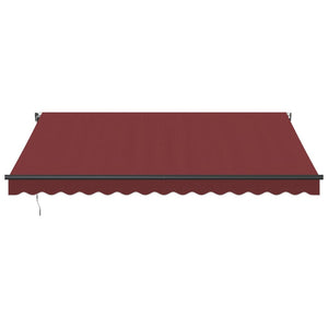 vidaXL Automatic Retractable Awning with LEDs Burgundy 400x350 cm