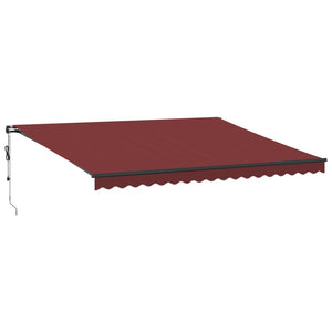 vidaXL Automatic Retractable Awning Burgundy 450x350 cm