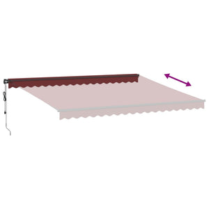 vidaXL Automatic Retractable Awning Burgundy 450x350 cm