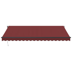 vidaXL Automatic Retractable Awning with LEDs Burgundy 450x350 cm