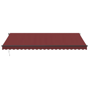 vidaXL Automatic Retractable Awning Burgundy 500x350 cm