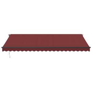 vidaXL Automatic Retractable Awning with LEDs Burgundy 500x350 cm