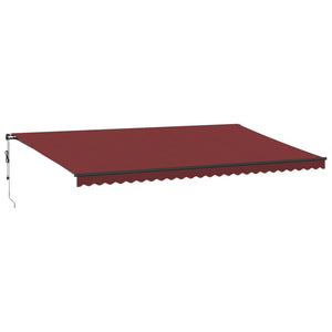 vidaXL Automatic Retractable Awning Burgundy 600x350 cm