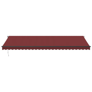 vidaXL Automatic Retractable Awning Burgundy 600x350 cm