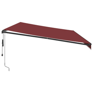 vidaXL Automatic Retractable Awning Burgundy 600x350 cm