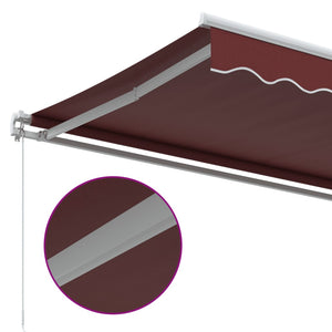 vidaXL Manual Retractable Awning Burgundy 600x300 cm